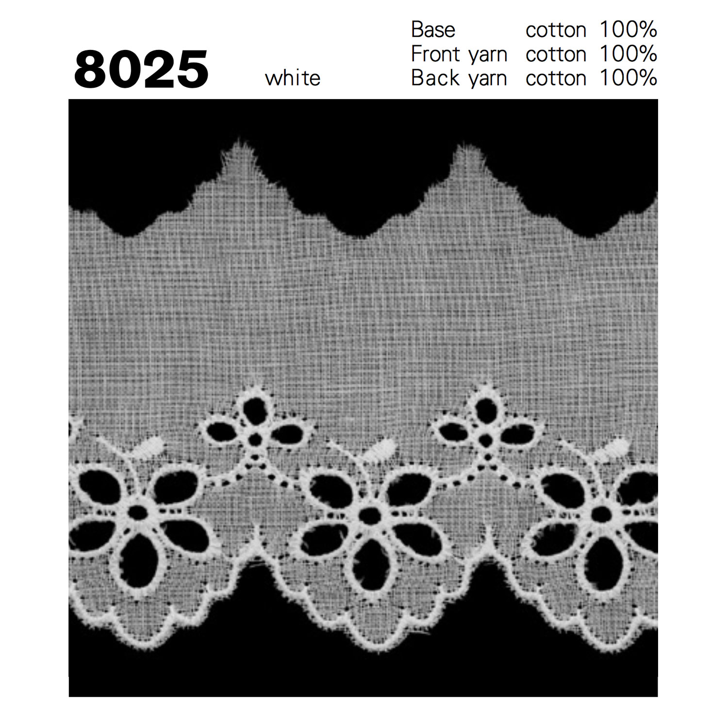 8025 棉花蕾絲窄幅 協和蕾絲