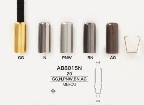 AB8015N 圓柱繩帽[扣和環] 愛麗絲鈕扣