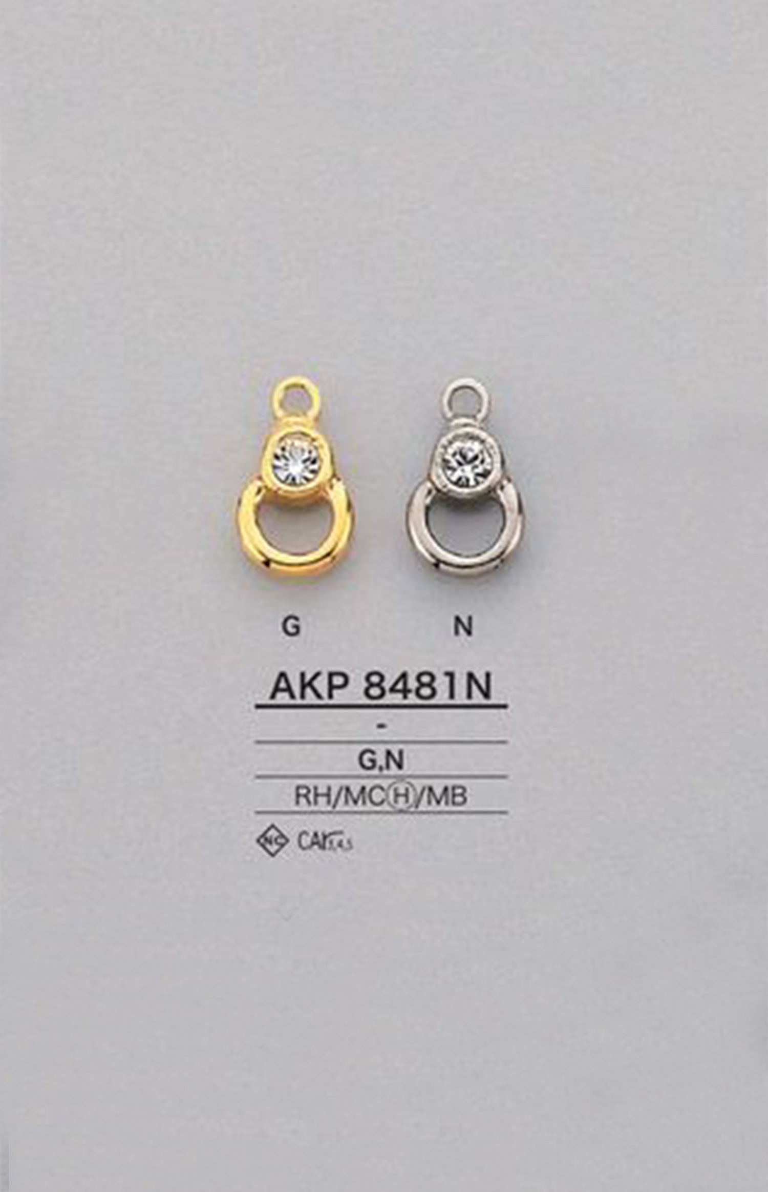 AKP8481N 水鑽拉鍊（拉頭） 愛麗絲鈕扣