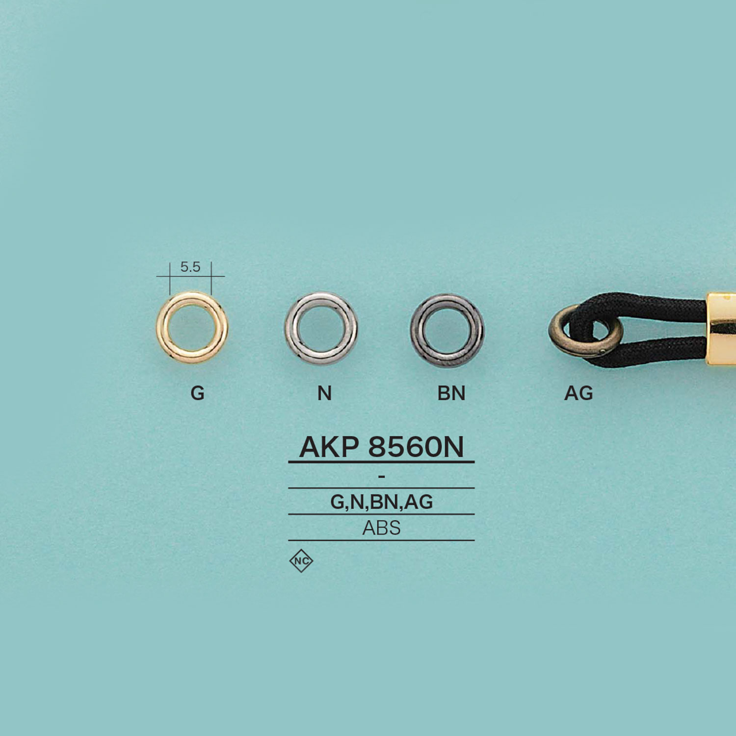AKP8560N 環[扣和環] 愛麗絲鈕扣