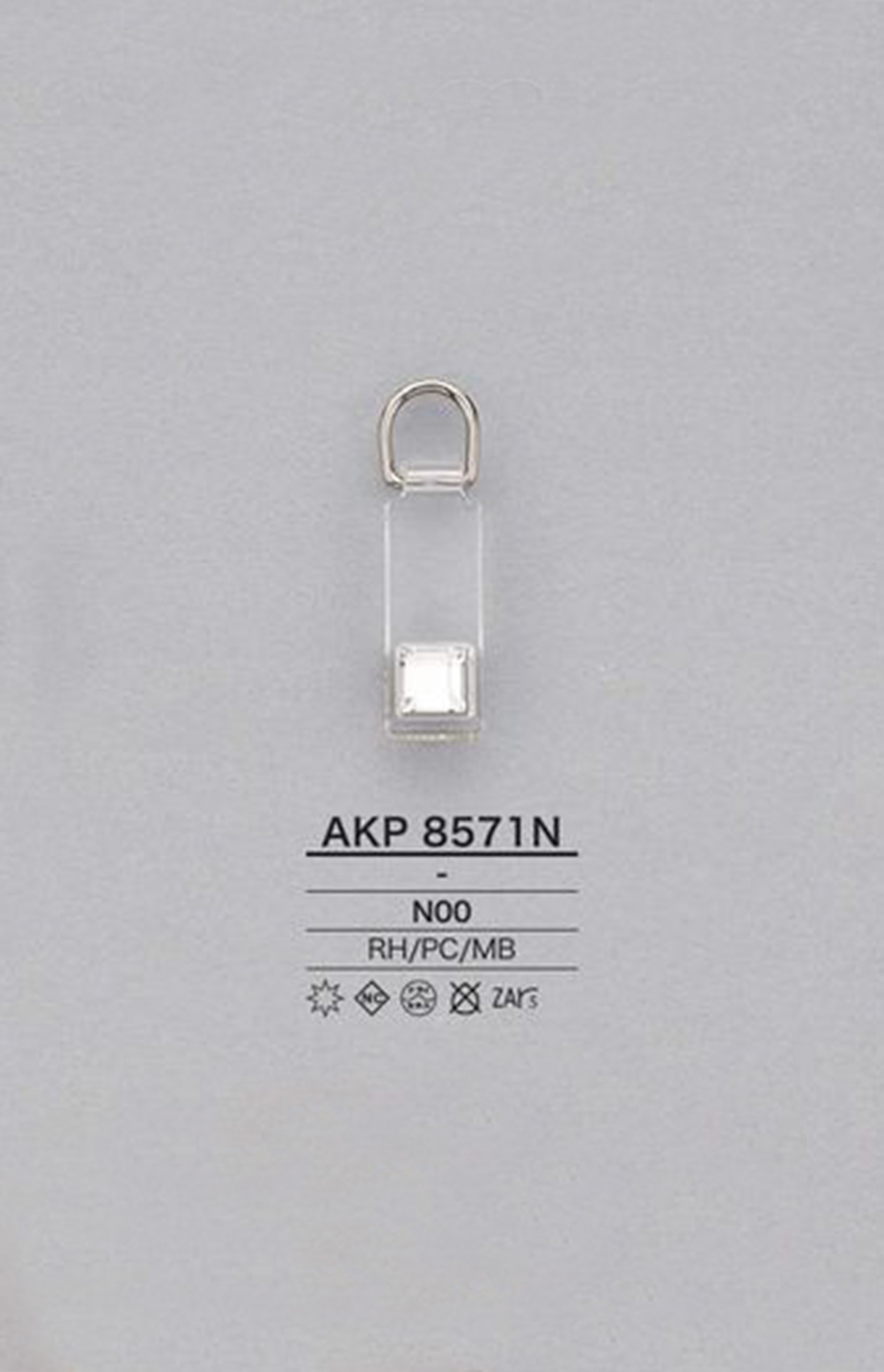 AKP8571N 水鑽聚碳酸酯拉鍊點（拉頭） 愛麗絲鈕扣