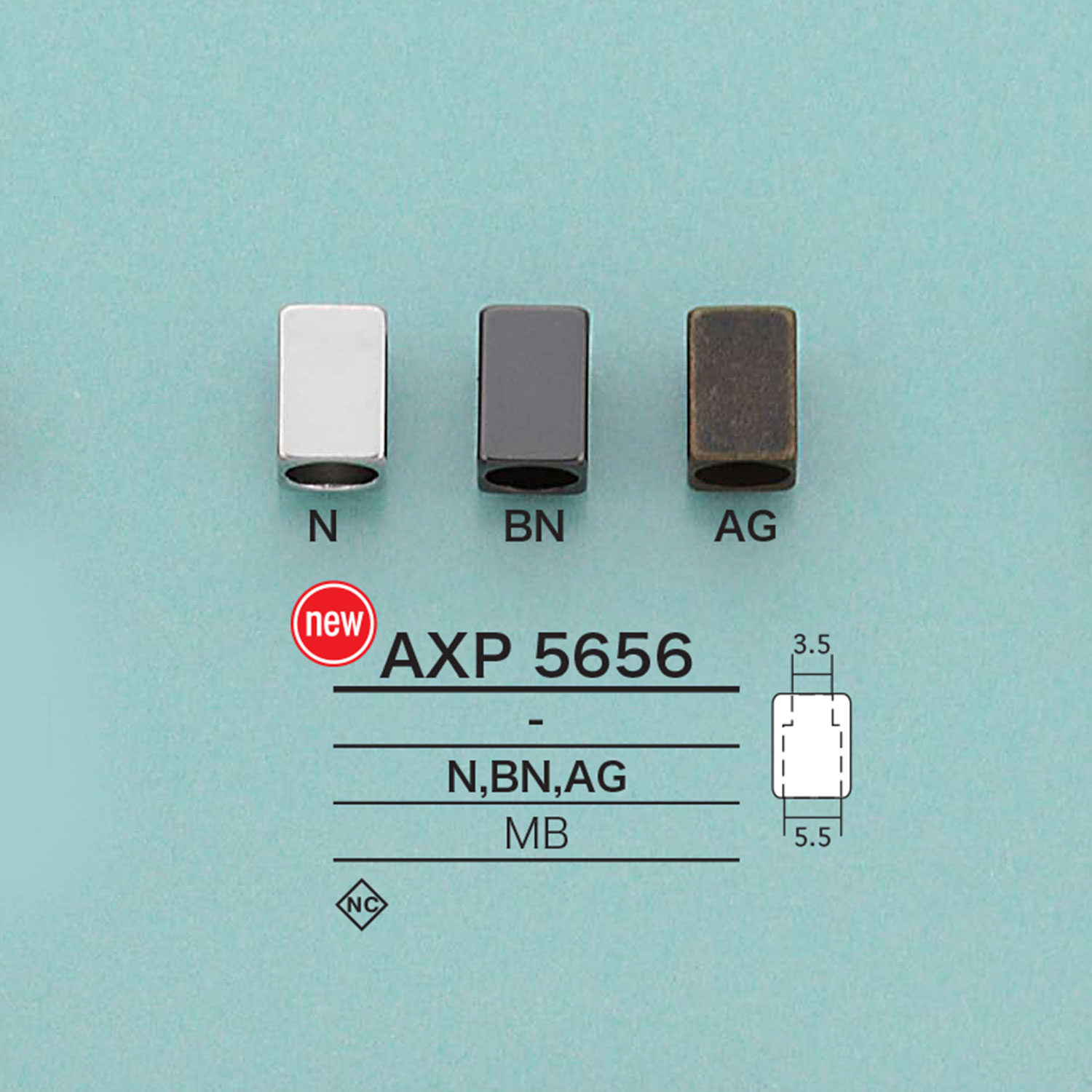 AXP5656 方繩帽[扣和環] 愛麗絲鈕扣