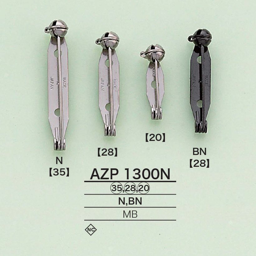 AZP1300N 胸針大頭針別針[其他雜貨] IRIS鈕扣