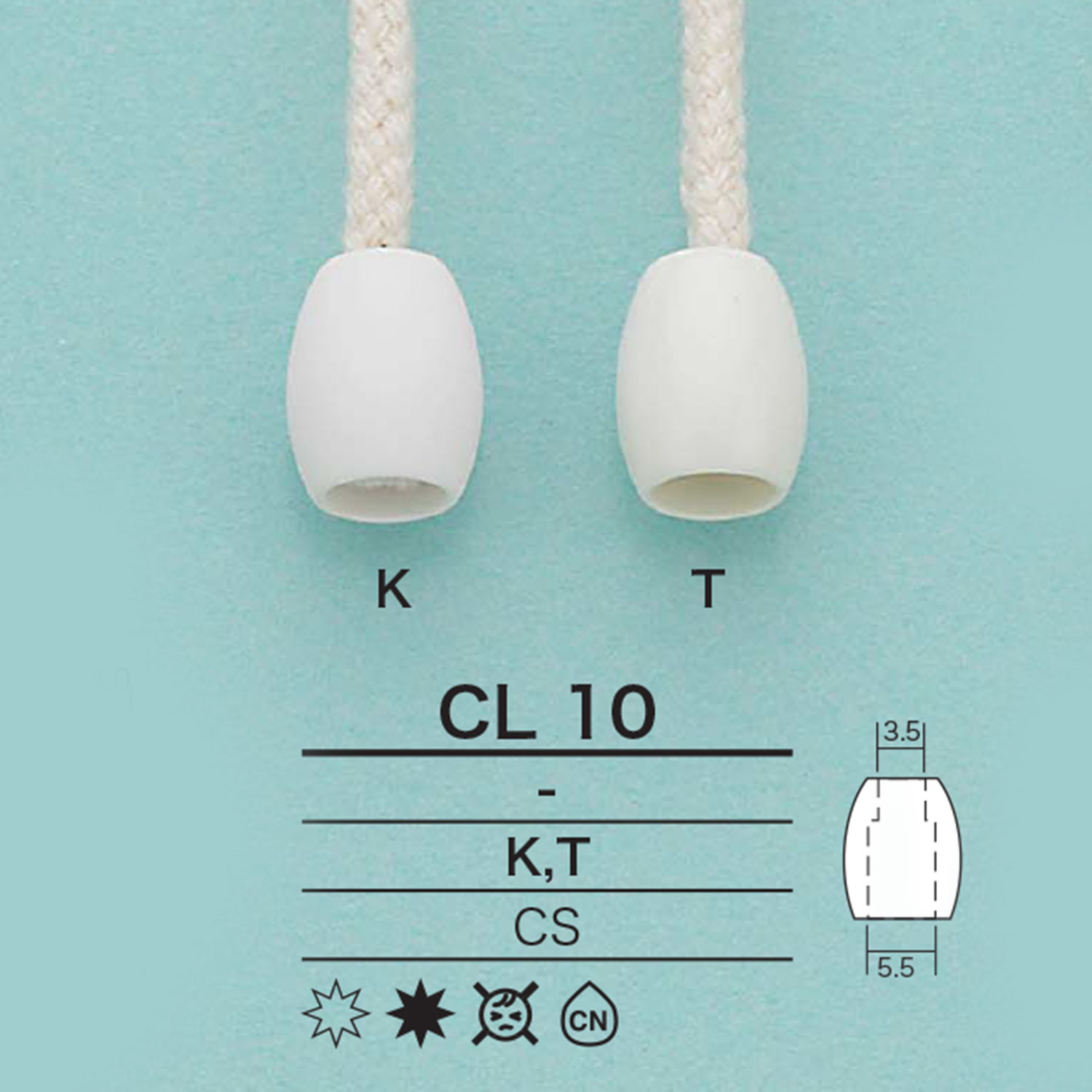 CL10 桶形繩帽[扣和環] 愛麗絲鈕扣