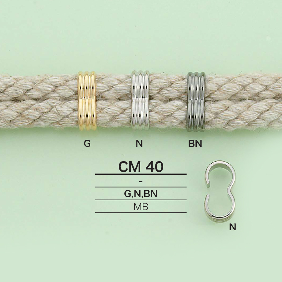 CM40 拱形金屬配件[扣和環] 愛麗絲鈕扣
