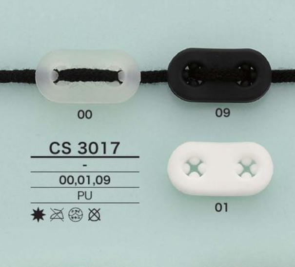 CS3017 氨綸豬鼻繩子鎖[扣和環] 愛麗絲鈕扣