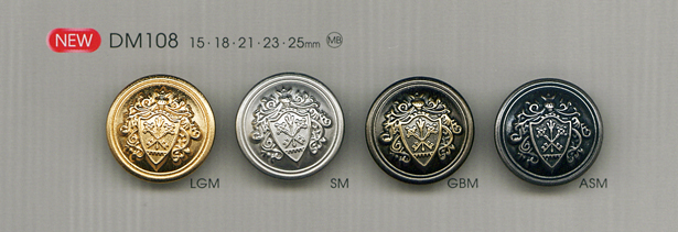 DM108 優雅的豪華夾克金屬鈕扣 大阪鈕扣（DAIYA BUTTON）