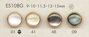 ES108G 用於優雅的仿貝殼襯衫和襯衫的聚酯纖維鈕扣 大阪鈕扣（DAIYA BUTTON）