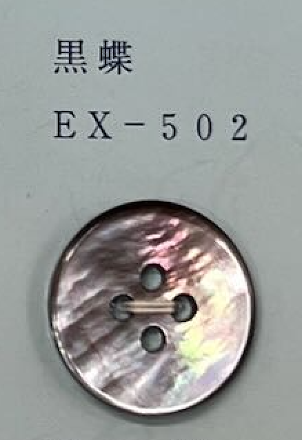 EX502 2孔有邊貝殼貝殼紐扣[鈕扣] 友井