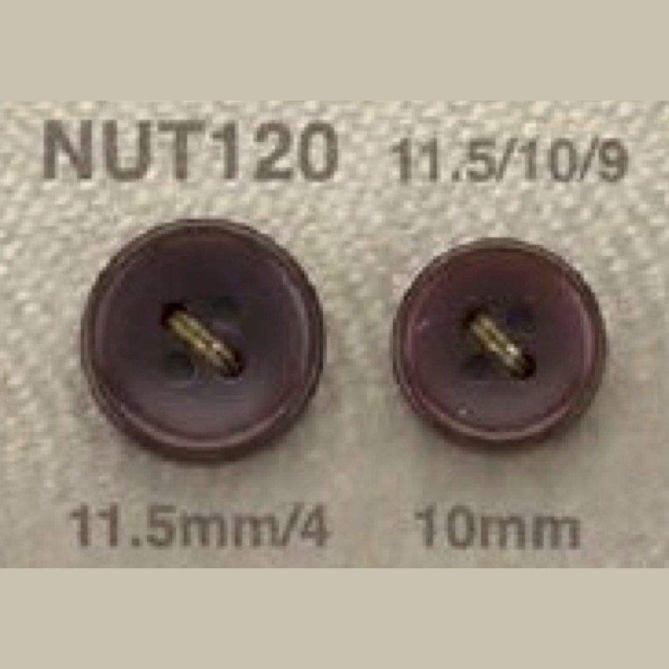 NUT120 椰殼製4次扣環[鈕扣] 愛麗絲鈕扣