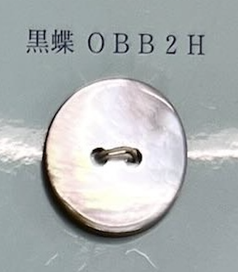 OBB2H 2孔無邊貝殼紐扣[鈕扣] 友井