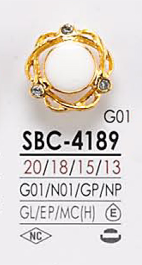 SBC4189 染色用金屬鈕扣 愛麗絲鈕扣