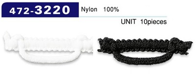 472-3220 扣眼 Woolly Nylon type 水平 37mm (10 件)[扣眼盤扣] 達琳（DARIN）