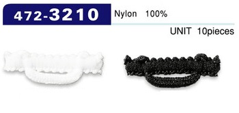 472-3210 扣眼 Woolly Nylon type 水平 26mm (10 件)[扣眼盤扣] 達琳（DARIN）