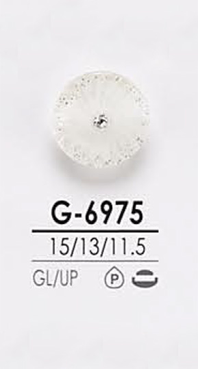 G6975 用於染色，粉紅色捲曲狀水晶石鈕扣 愛麗絲鈕扣
