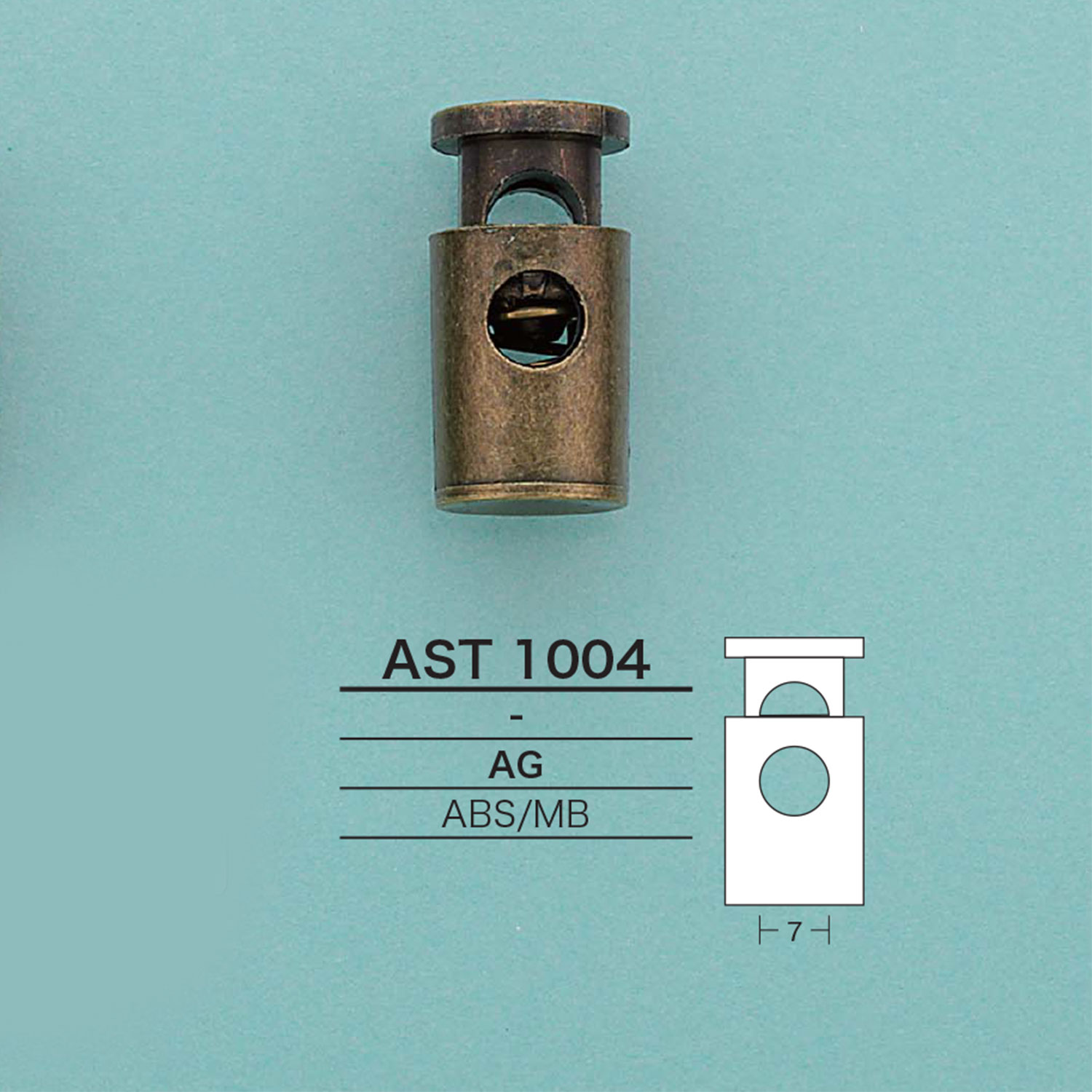 AST1004 圓柱繩子鎖[扣和環] 愛麗絲鈕扣