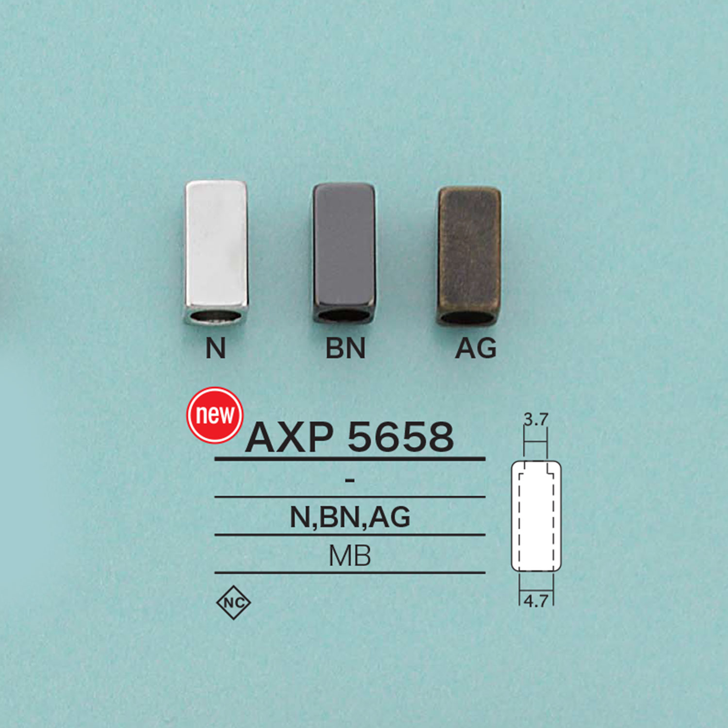 AXP5658 方繩帽[扣和環] 愛麗絲鈕扣