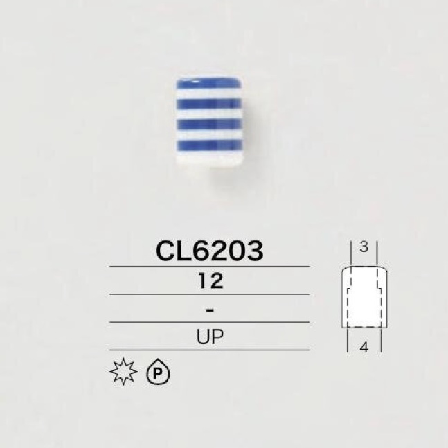 CL6203 筒形繩帽（橫條紋）[扣環類] IRIS鈕扣