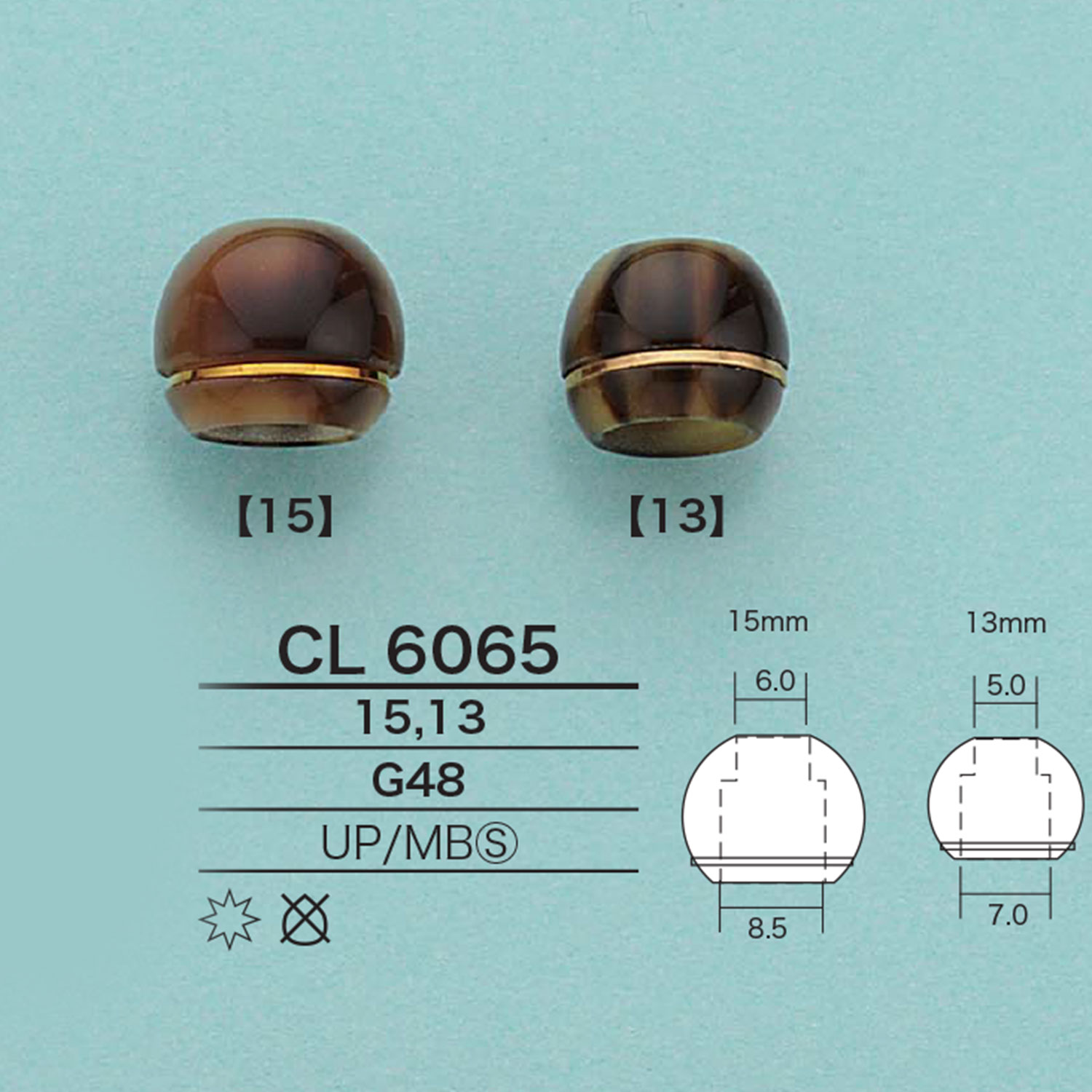 CL6065 圓繩帽[扣和環] 愛麗絲鈕扣