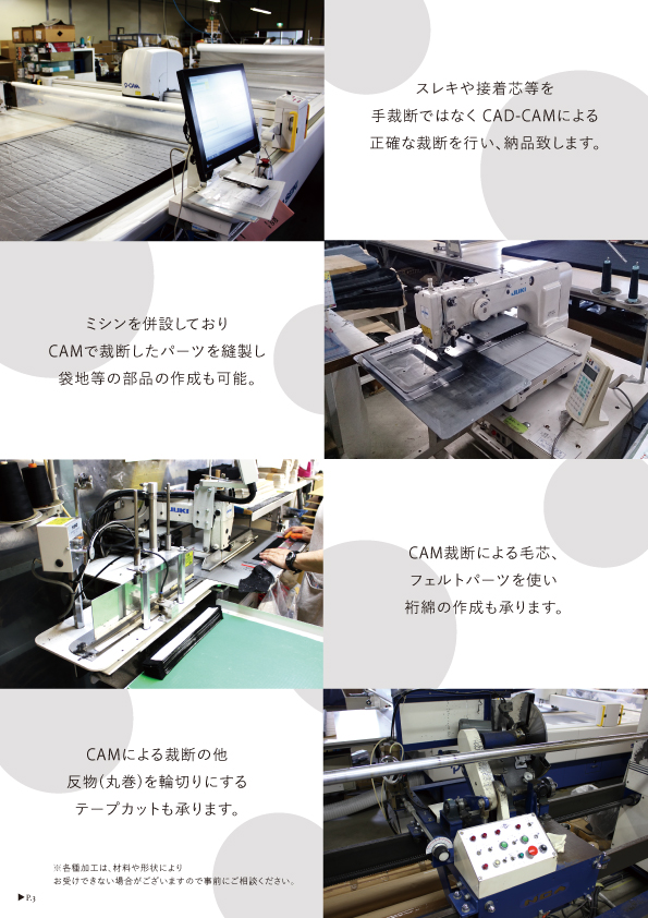 KK 切割二次加工CAD CAM粘合襯區域口袋里料[產品加工/縫紉/二次加工] Okura商事