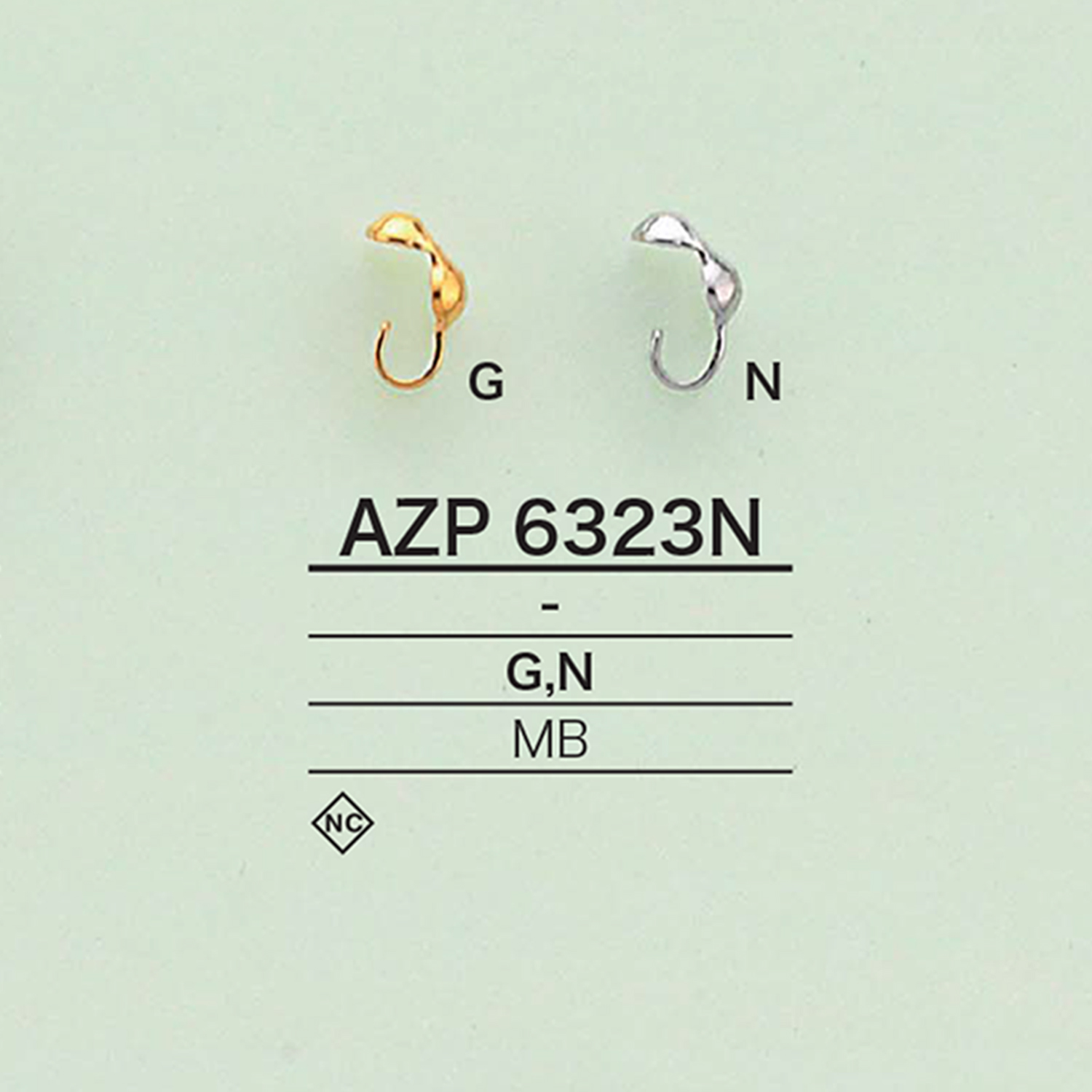 AZP6323N 球尖（法尖）[雜貨等] 愛麗絲鈕扣