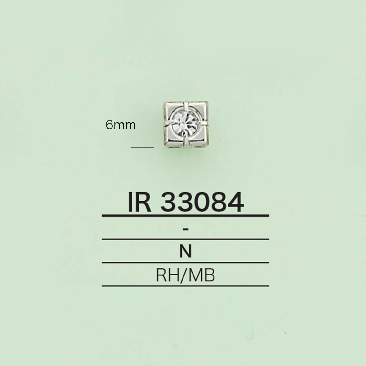 IR33084 水鑽吊飾（方形）[雜貨等] 愛麗絲鈕扣