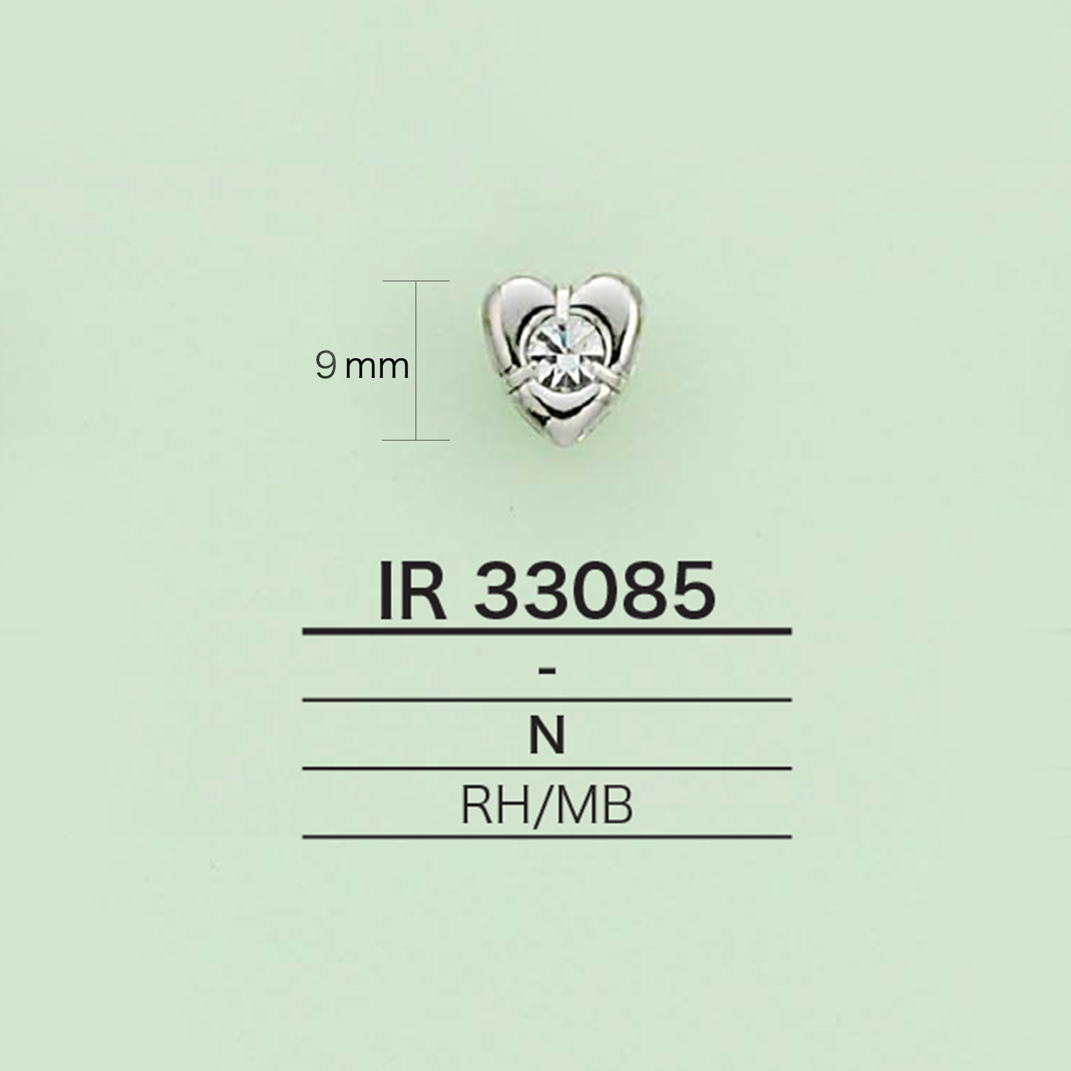 IR33085 水鑽吊飾（心形）[雜貨等] 愛麗絲鈕扣