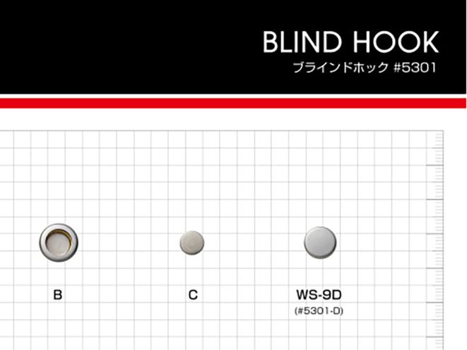 5301 B/C/D SET 5301下部零件的隱形扣件（插座/螺柱/立柱套件）[四合扣/氣眼扣] Morito（MORITO）