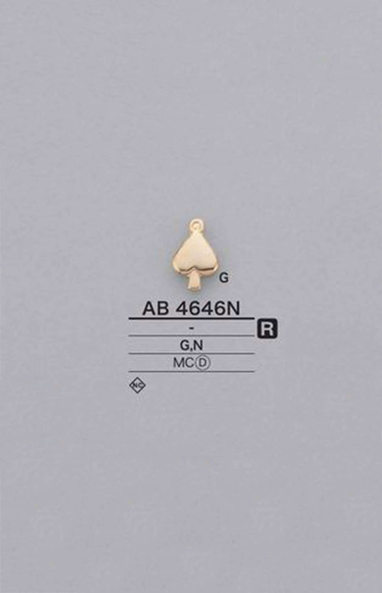 AB4646N 鏟型圖形元素零件[雜貨等] 愛麗絲鈕扣