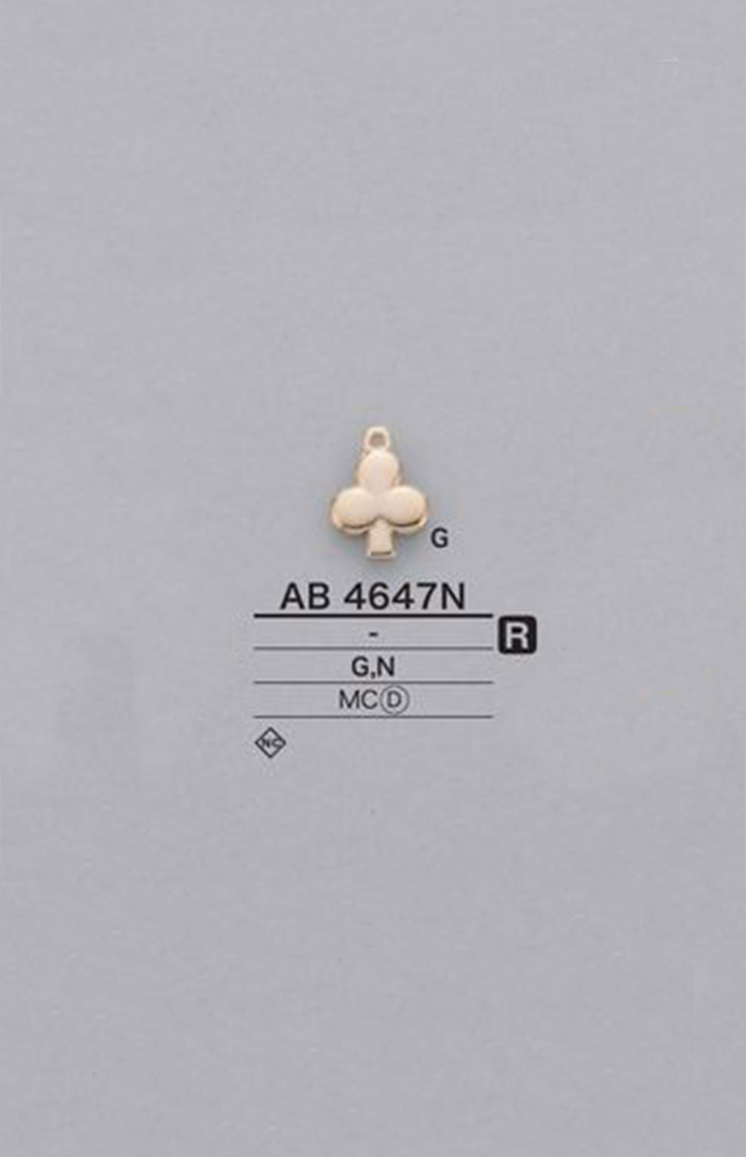 AB4647N 俱樂部型圖形元素零件[雜貨等] 愛麗絲鈕扣