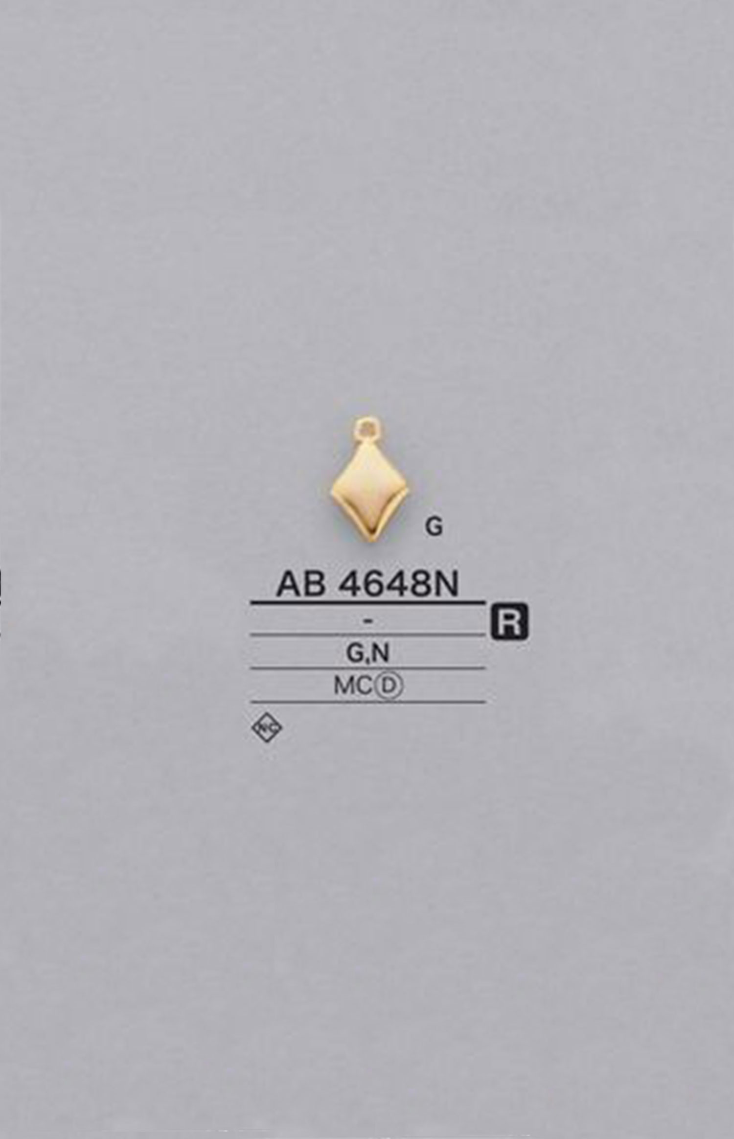 AB4648N 鑽石圖形元素零件[雜貨等] 愛麗絲鈕扣