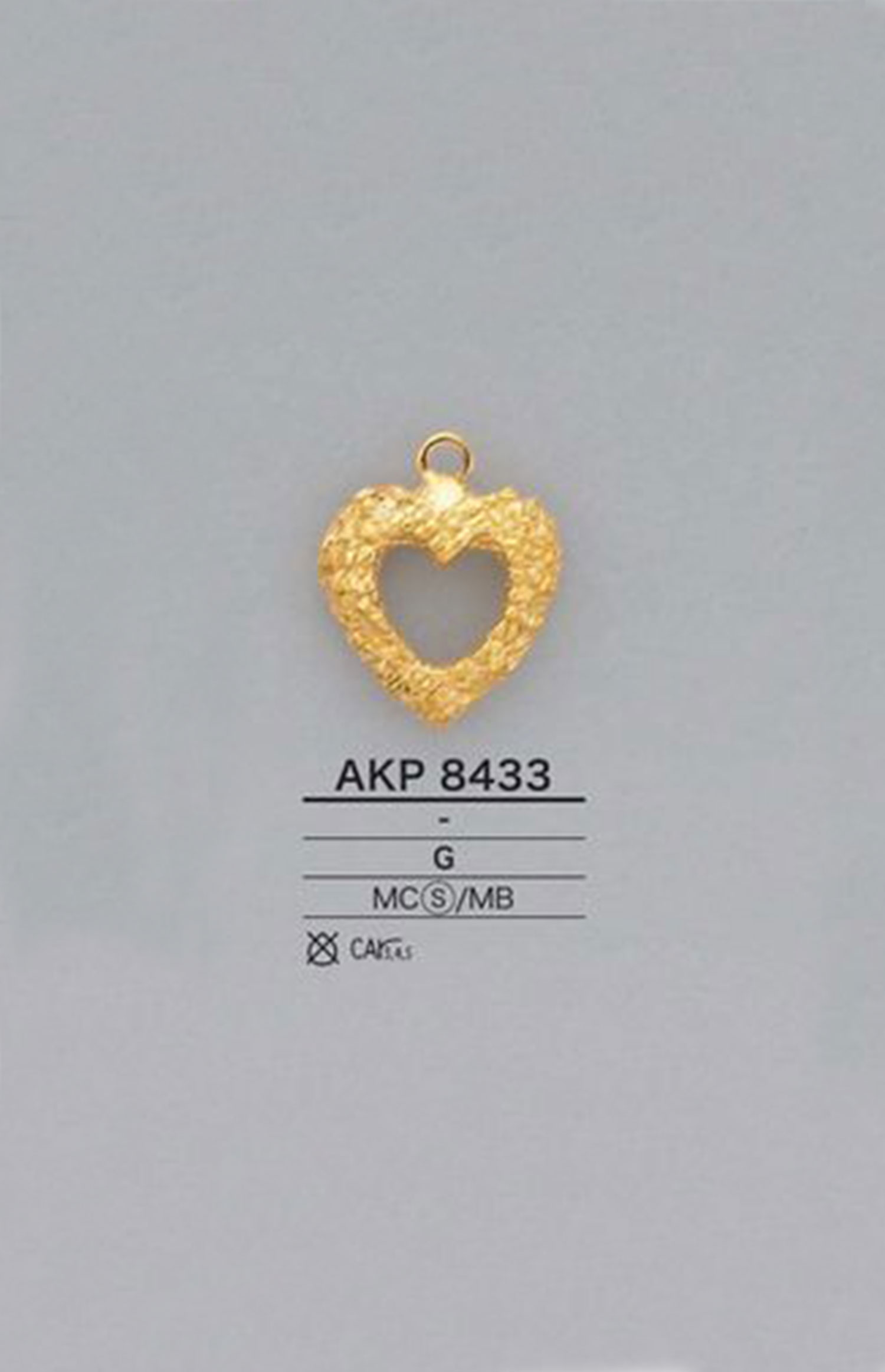 AKP8433 心形拉鍊（拉頭） 愛麗絲鈕扣