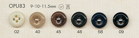 OPU83 優雅簡單的棕色聚酯纖維鈕扣，用於襯衫和襯衫 大阪鈕扣（DAIYA BUTTON）
