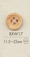 BXW17 天然材質木質4孔鈕扣 大阪鈕扣（DAIYA BUTTON）