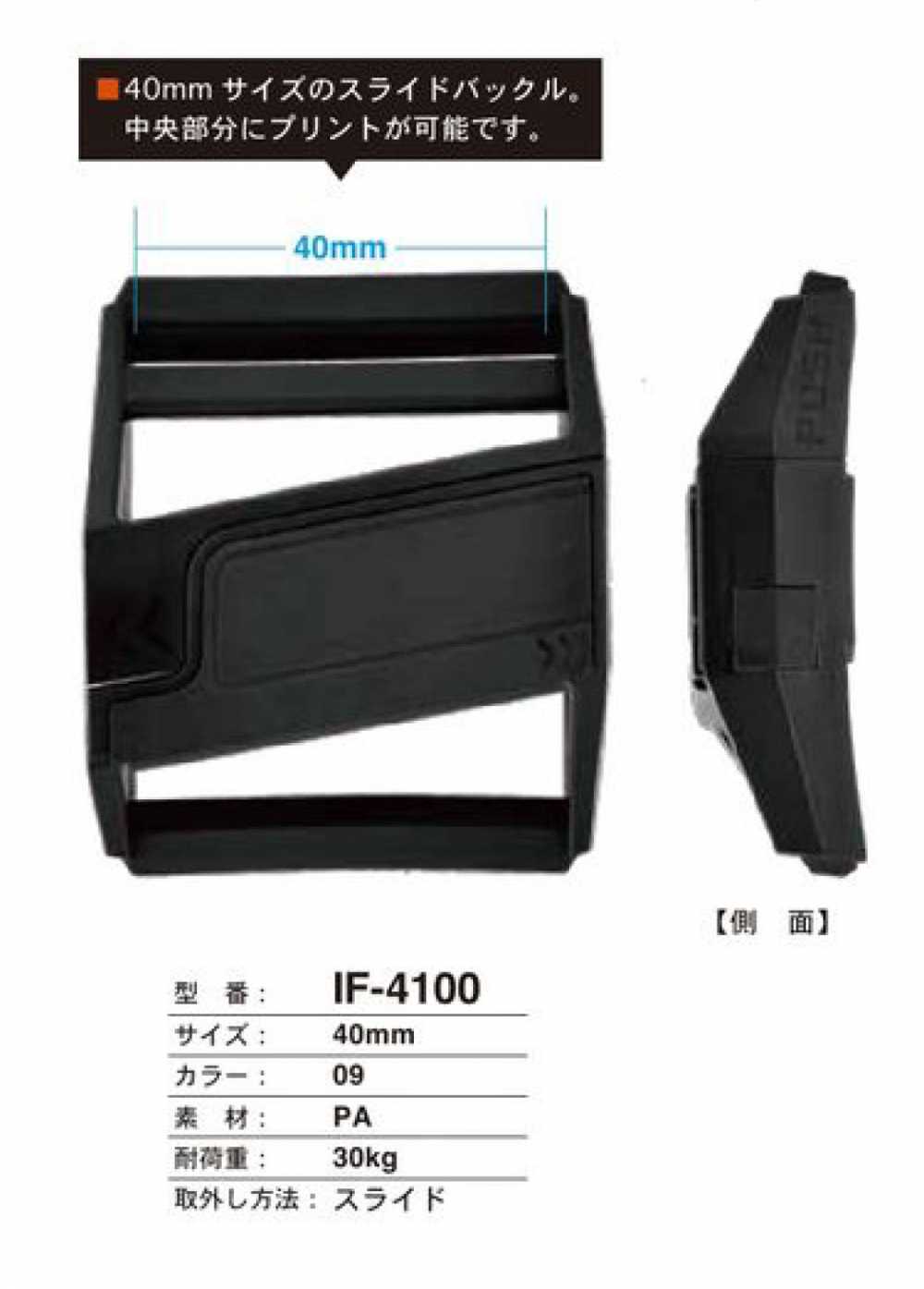 IF4100 可打印40MM滑扣[扣和環] FIDLOCK