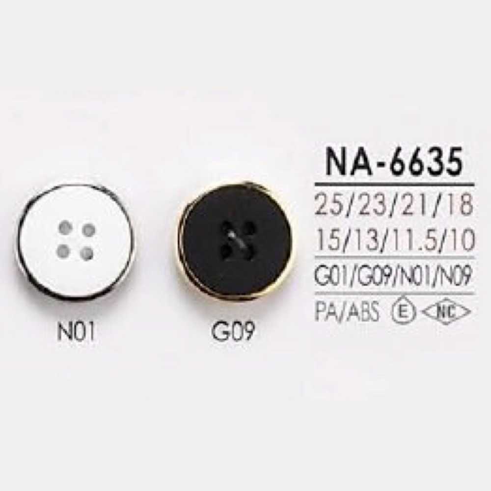 NA6635 尼龍樹脂/ABS樹脂4孔紐扣[鈕扣] 愛麗絲鈕扣
