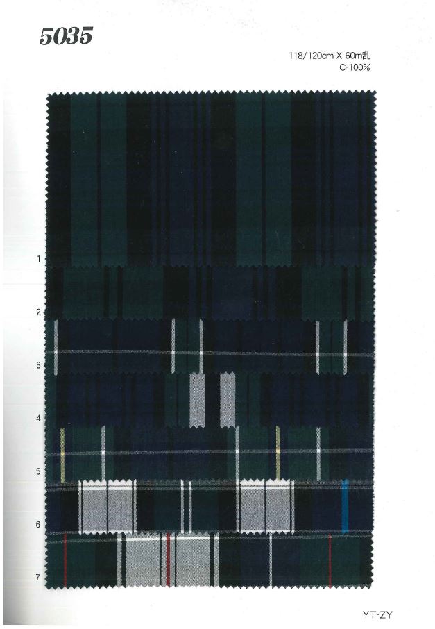 MU5035 格紋[面料] 植山織物