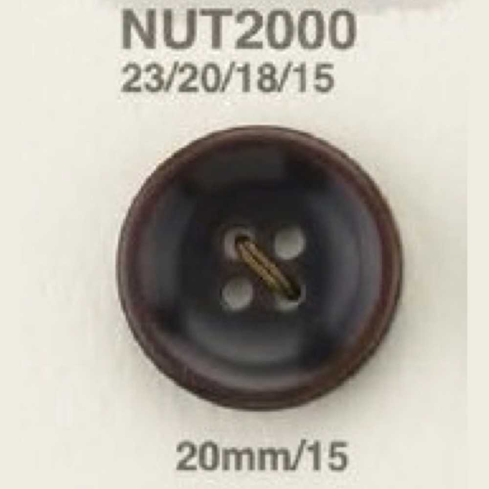 NUT2000 椰殼製4次扣環[鈕扣] 愛麗絲鈕扣