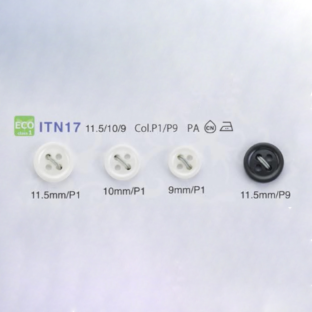 ITN17 耐熱/抗震尼龍襯衫紐扣[鈕扣] 愛麗絲鈕扣