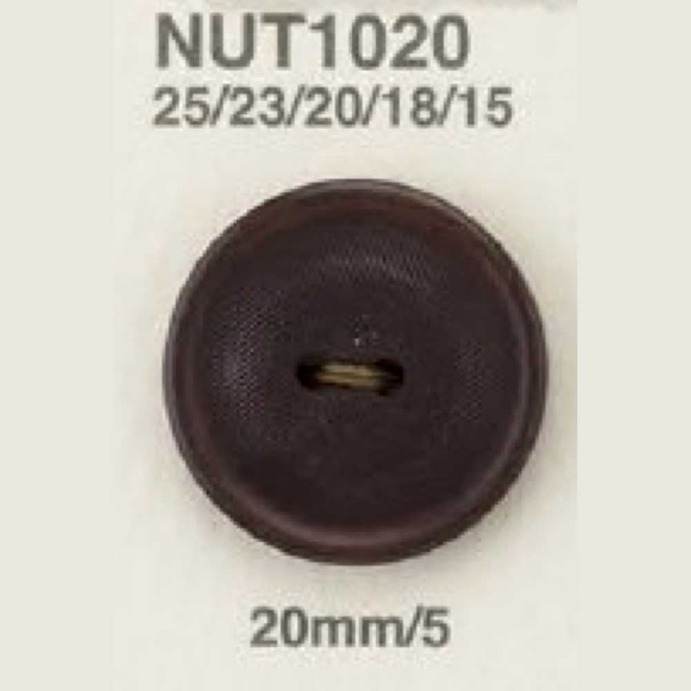 NUT1020 椰殼制兩孔紐扣[鈕扣] 愛麗絲鈕扣