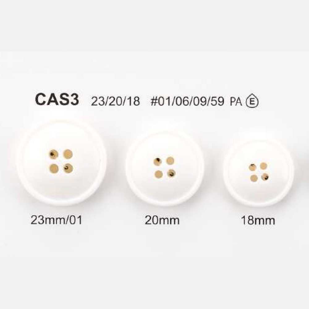 CAS3 尼龍樹脂4孔紐扣[鈕扣] 愛麗絲鈕扣