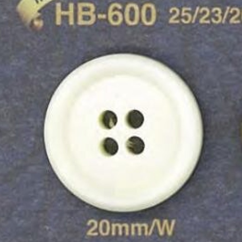 HB600 水牛角紐扣紐扣，正面有 4 個孔[鈕扣] 愛麗絲鈕扣