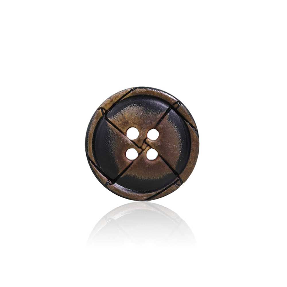 HB390 水牛角紐扣紐扣，正面有 4 個孔[鈕扣] 愛麗絲鈕扣