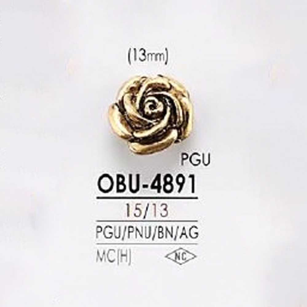 OBU4891 高金屬半圓紐扣[鈕扣] 愛麗絲鈕扣