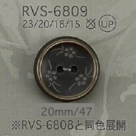 RVS6809 聚酯纖維樹脂兩孔紐扣[鈕扣] 愛麗絲鈕扣