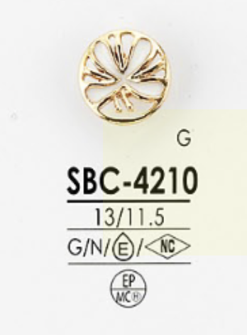 SBC4210 環氧樹脂/高金屬半圓紐扣[鈕扣] 愛麗絲鈕扣