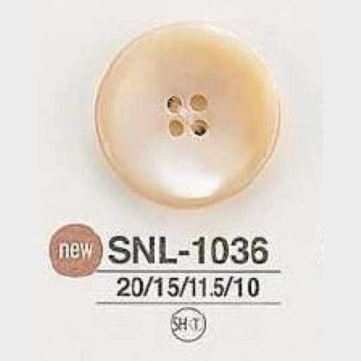 SNL1036 尖尾螺貝殼4孔紐扣[鈕扣] 愛麗絲鈕扣