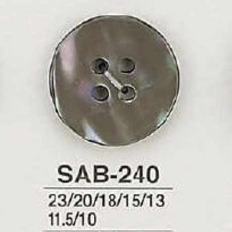 SAB240 貝殼製成的 4 孔紐扣[鈕扣] 愛麗絲鈕扣