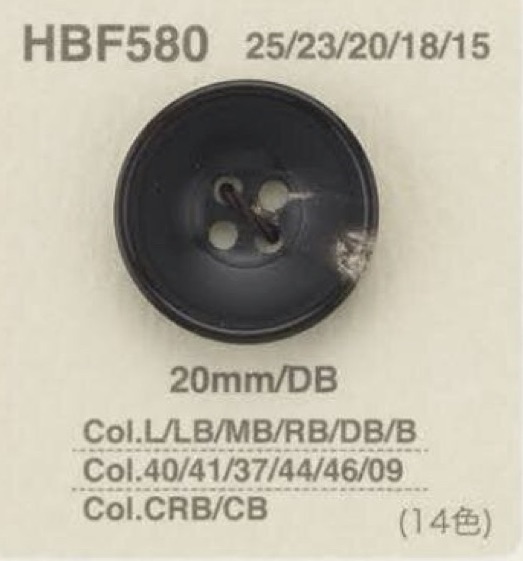 HBF580 水牛角紐帶扣4 個孔[鈕扣] 愛麗絲鈕扣