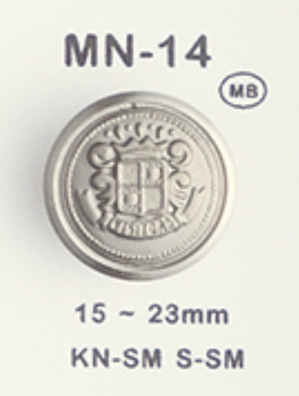 MN-14 金屬羈扣[鈕扣] 大阪鈕扣（DAIYA BUTTON）